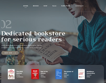Bookstore Header Design
