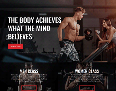 GYM Professional Website Landing Page