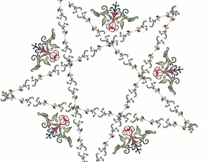 Flower Mandala, decorative elements, ottoman motifs