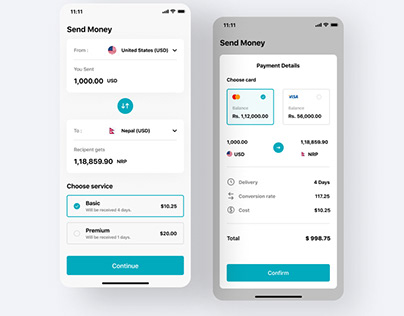 Transfer Money Payment App UI Concept