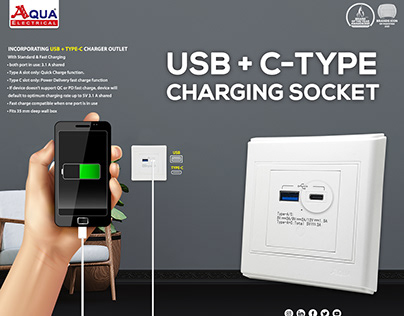 USB + Type c Charging Socket Animation