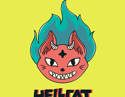 Project thumbnail - Hellcat Logo Illustration