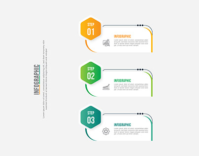 Infographic design template with 3,4 options or steps.