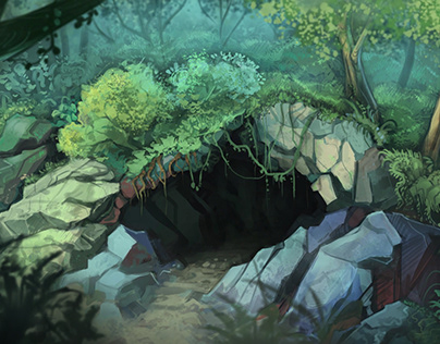 Forest cave