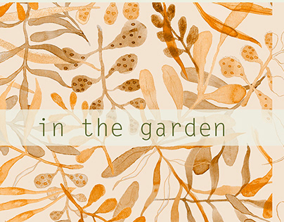 In the garden. Printed pattern on gauze foulard project