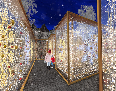The project of Christmas illumination "Labyrinth"