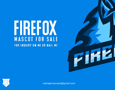 FIREFOX mascot logo for sale.