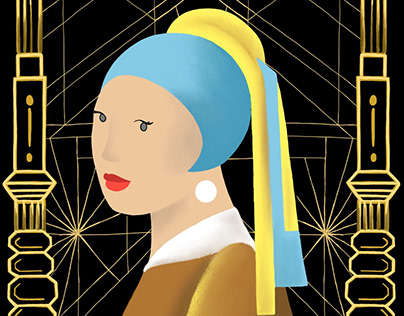Girl with a pearl earring- Art Déco