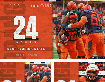 Syracuse Football 24 Hours Graphics