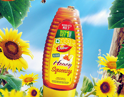 Dabur Honey Ad Design