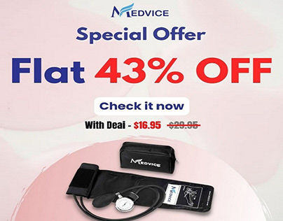 Get 43% off on MEDVICE Manual Blood Pressure Cuff