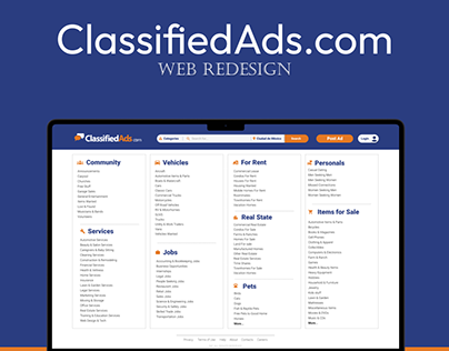 Classifiedsads.com Web Redesign