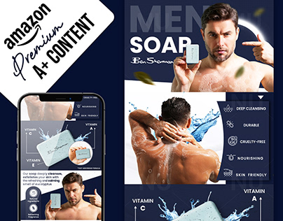 Premium Amazon || Men soap || A+ Content || Amazon