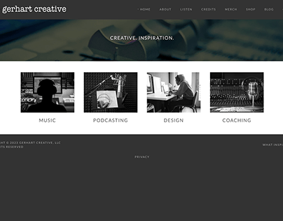 Gerhart Creative website