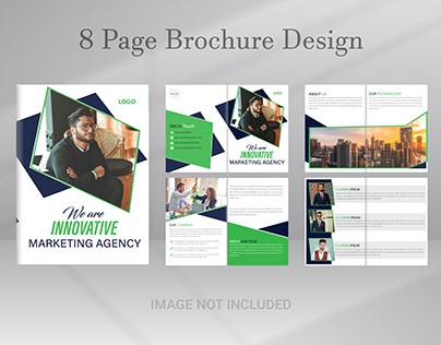 8 Pages Creative Business Brochure Template Design