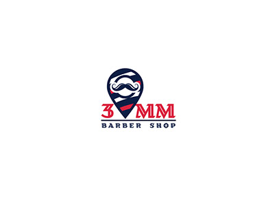 Logo for the barber shop "3 mm"