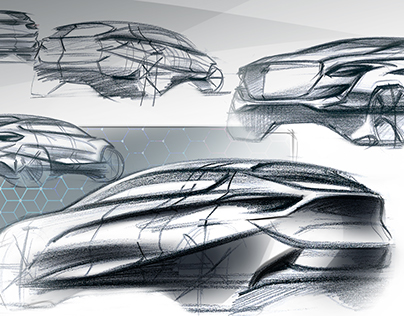 Luxury SUV of Genesis sketch
