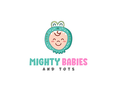 Mighty Babies & Tots Logo Design.