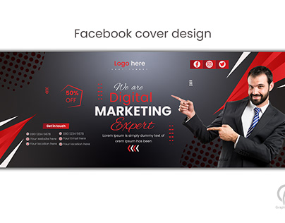 Modern facebook cover page template
