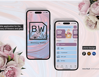 Mobile app for the delivery of flowers and gifts