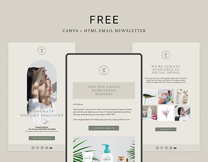 FREE CANVA + HTML Email Newsletter Template For Shopify