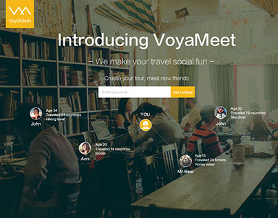 VoyaMeet concept landing page