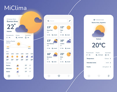 MiClima Aplicación de clima concepto