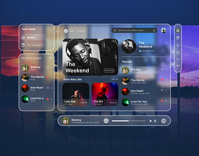 UI/UX Design For Online Music Player