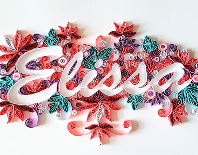 Quilled Typography - Names