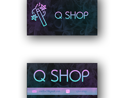 Дизайн визитной карточки Q Shop