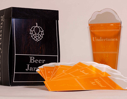 Beer Jargon flash cards and box design