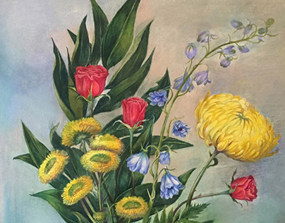 Floral paintings and drawings