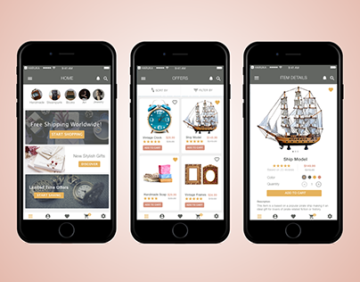 Gift Shopping App UI/UX design