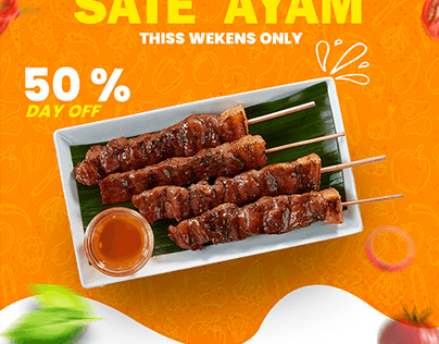 Design poster (sate ayam form indonesia)
