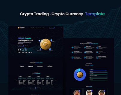 Crypto Trading , Crypto Currency, Template Design