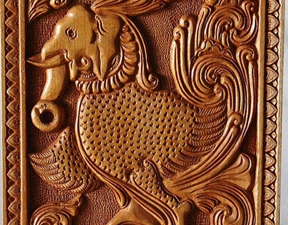 Bird wood carving