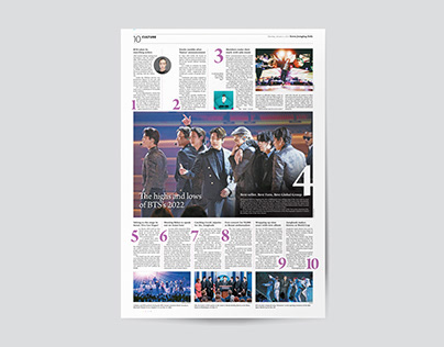 News Design for “The highs and lows of BTS’s 2022”