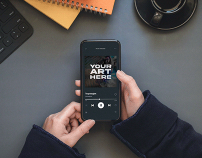 Photoshop Spotify Phone Template