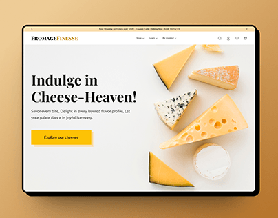 E-commerce website for ordering cheese
