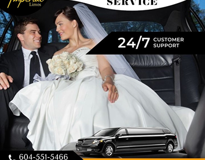 Luxury limousine party bus for wedding in surrey