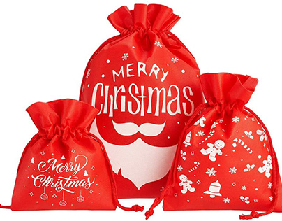 CCINEE Christmas Drawstring Gift Bags（B08CDSJN4P）