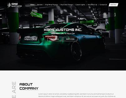 UI Design for Car wrapping company