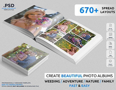 Project thumbnail - Photo Album Spread Layout Templates