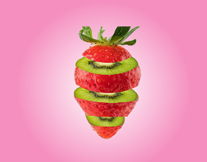 strawberry and kiwi photo manipulation