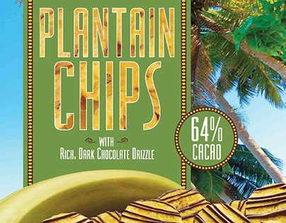 Dark Chocolate Drizzled Plantain Chips