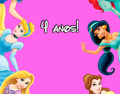Convite Modelo - Princesas Disney