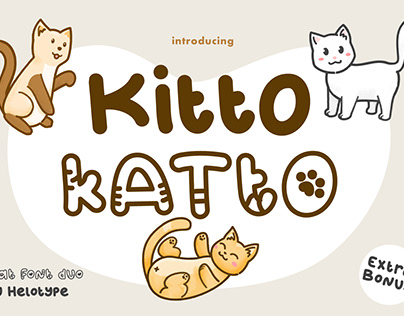 Kitto Katto Cat Typeface