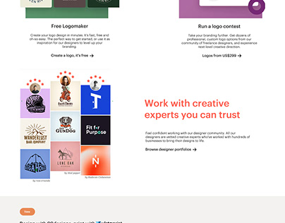 99 design web page