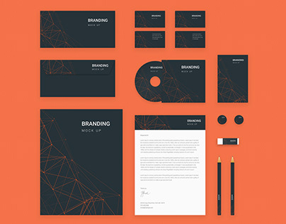 Branding Identity Set - Orange Tech