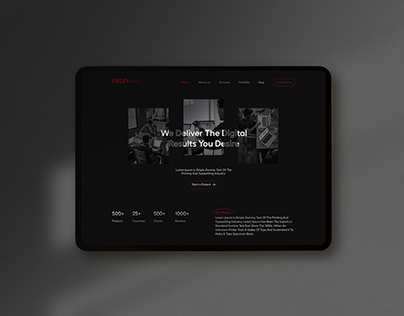 Reon media website UI Design Concept 1